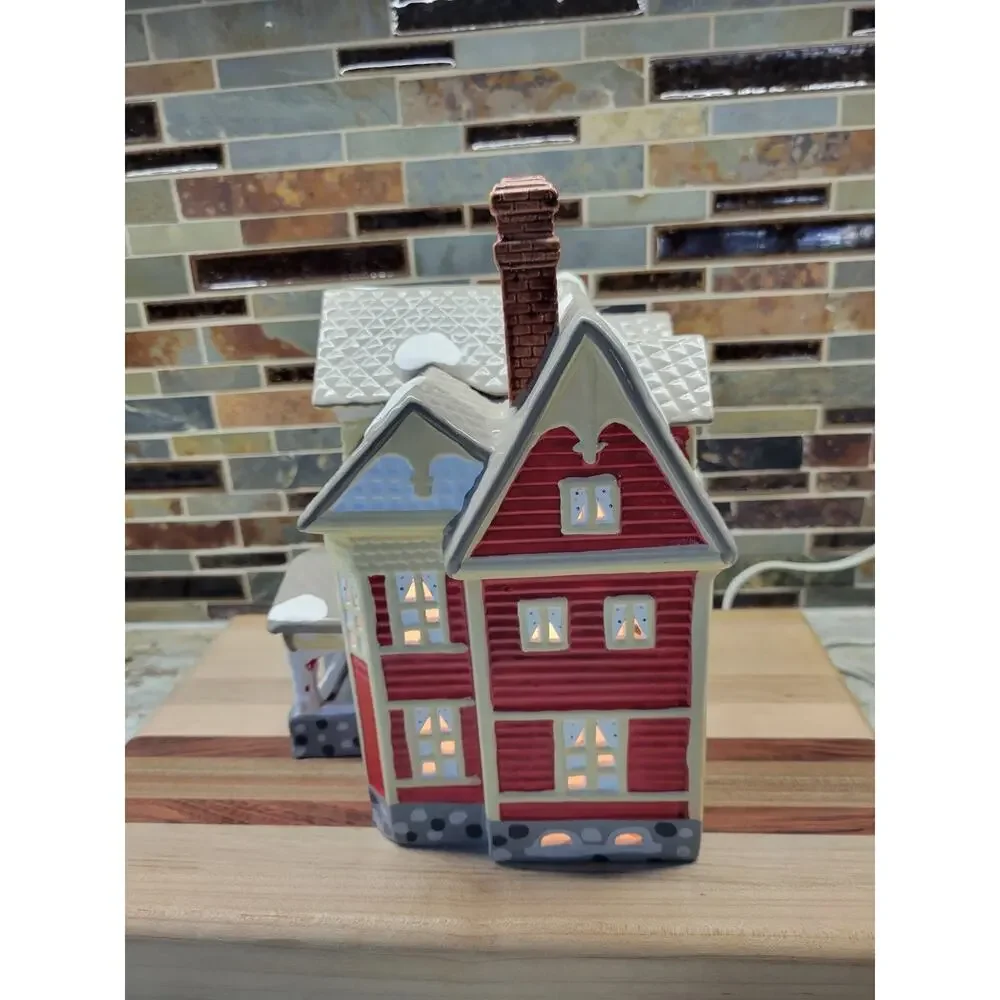Vintage Department 56 Snow Village 1988 Kenwood House Original Cord & Box